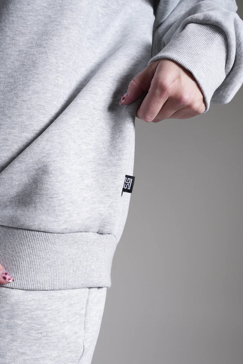 Heavy oversize college harmaa - Image 3