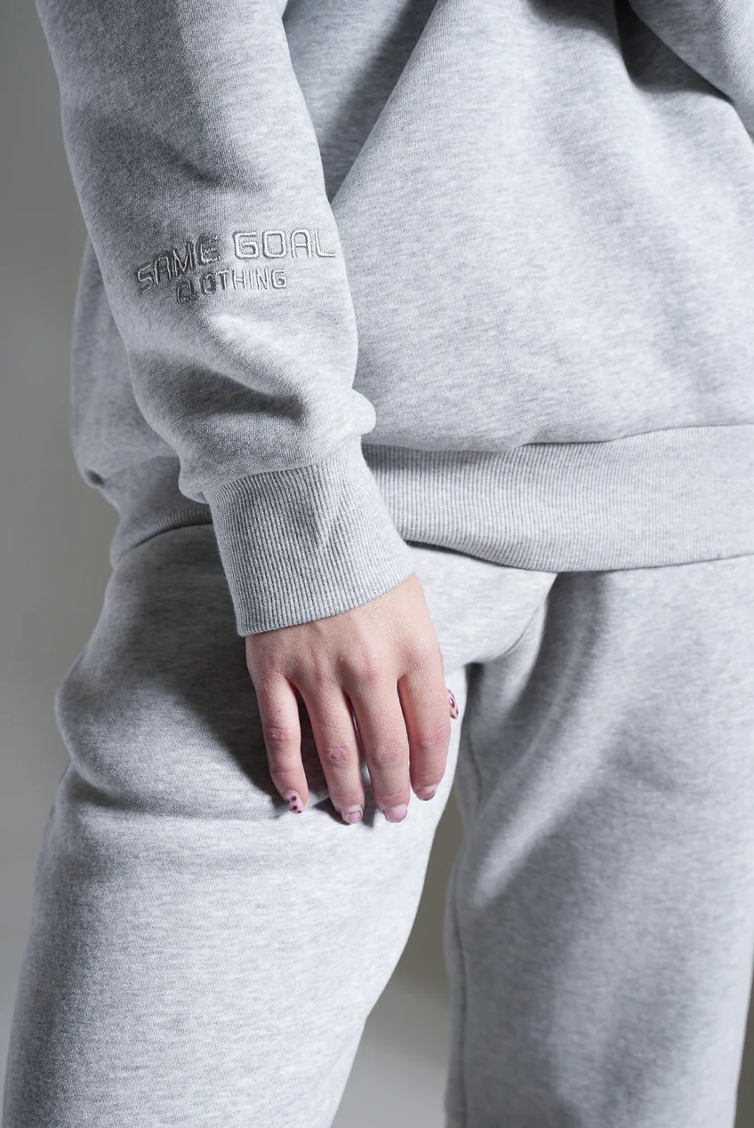 Heavy oversize college harmaa - Image 4