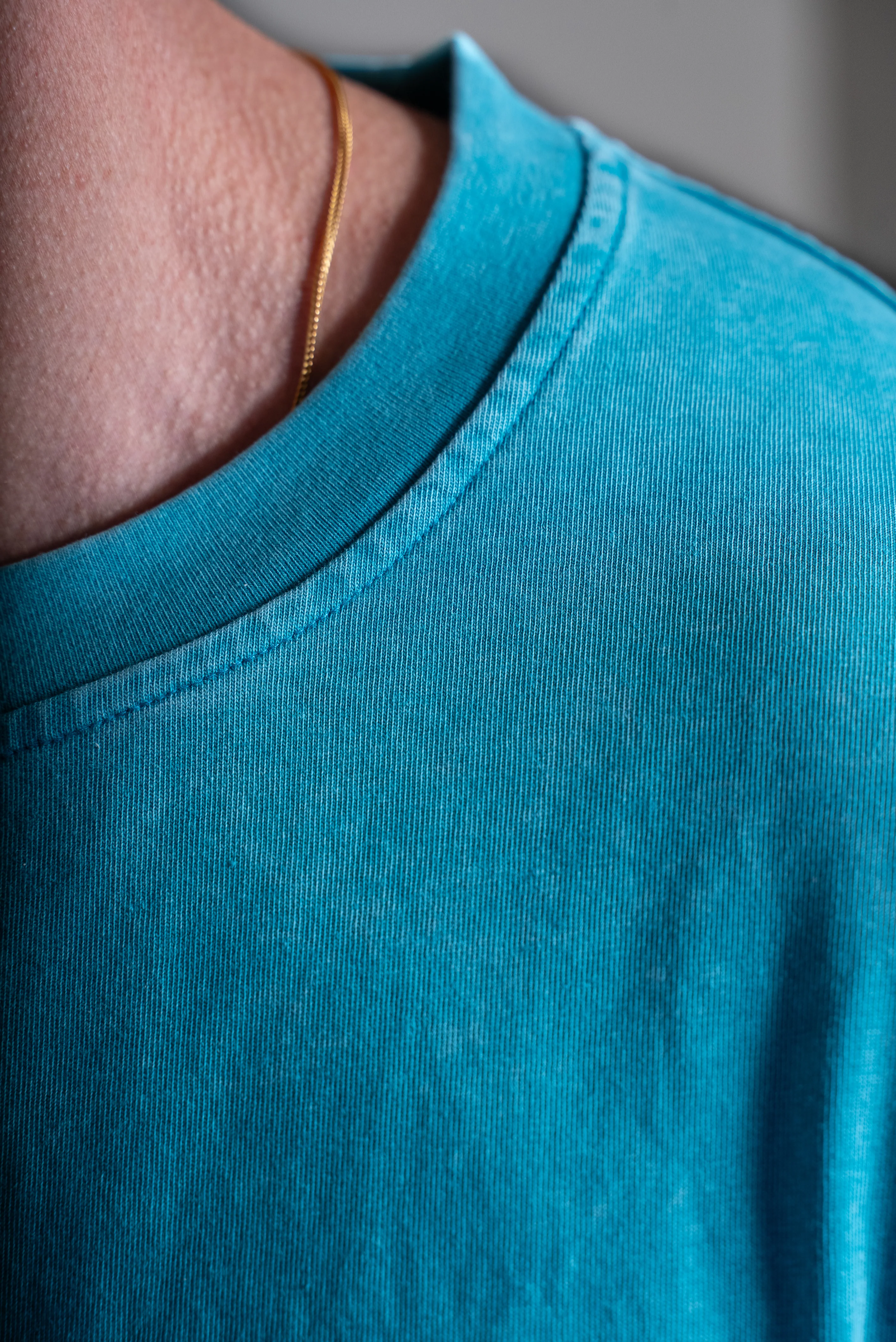 Washed t-paita turkoosi - Image 3